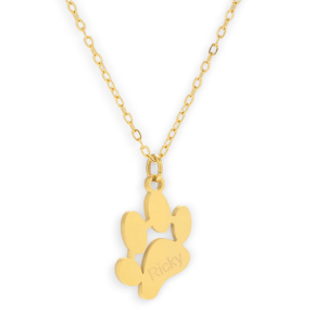 Custom/Personalized Paw Pendant Necklace